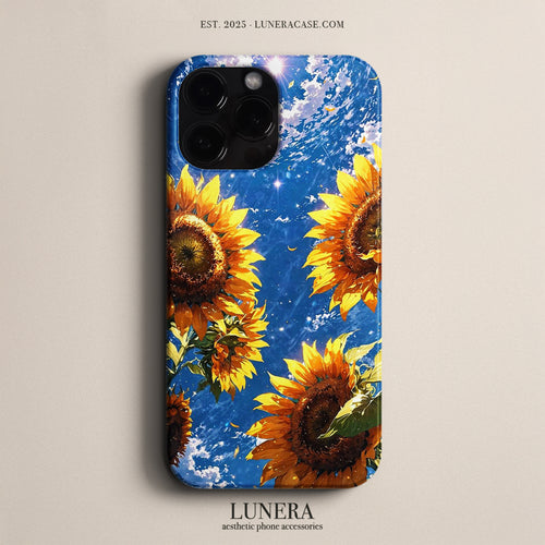 Lunera "Sunflower Sky" Tasarım Telefon Kılıfı – Golden Sun Collection Serisi