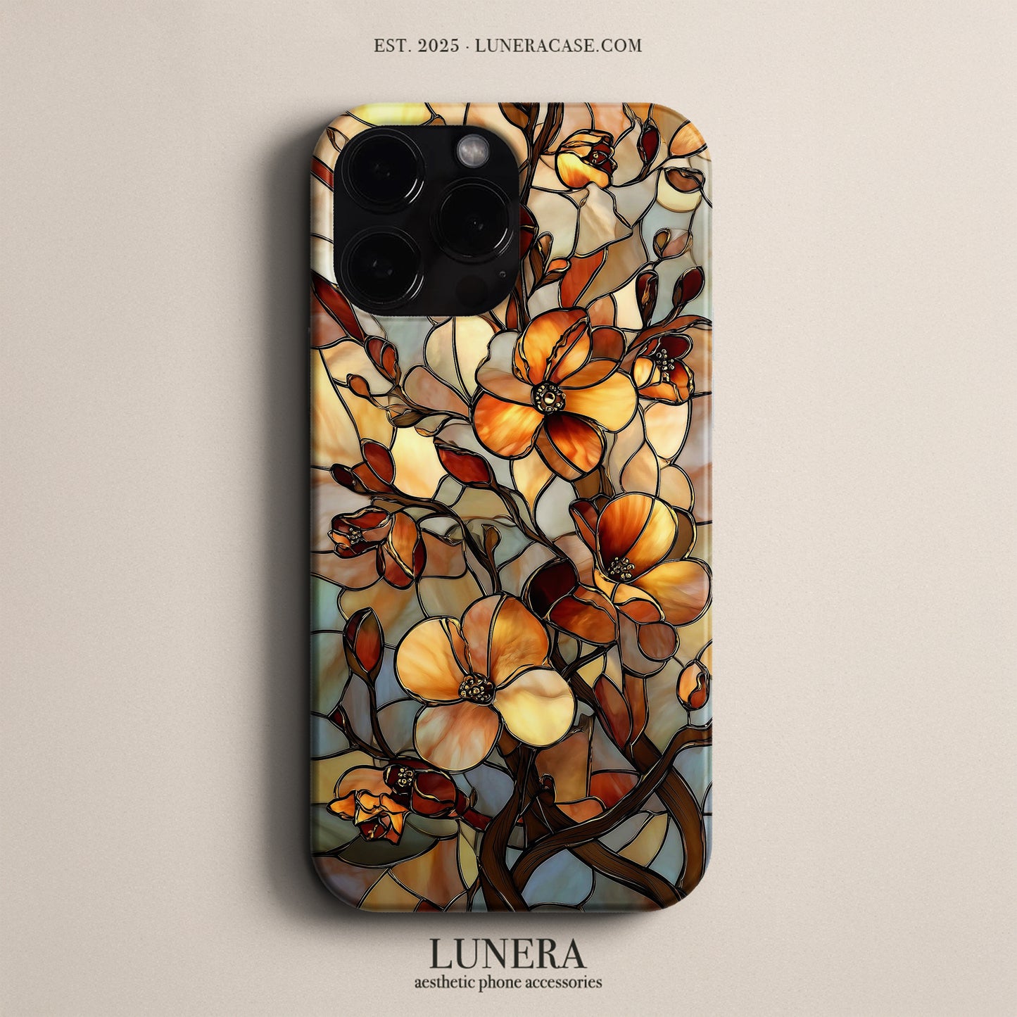Lunera "Stained Glass Blooms" Tasarım Telefon Kılıfı – The Art Edition Collection