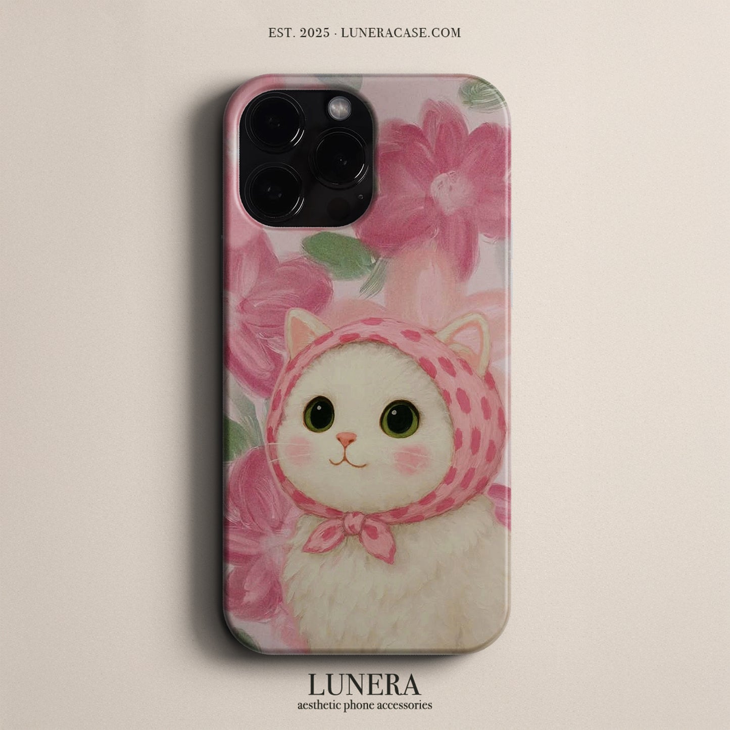 Lunera "Pink Whiskers" Tasarım Telefon Kılıfı – The Serenity Collection (Limited) Serisi