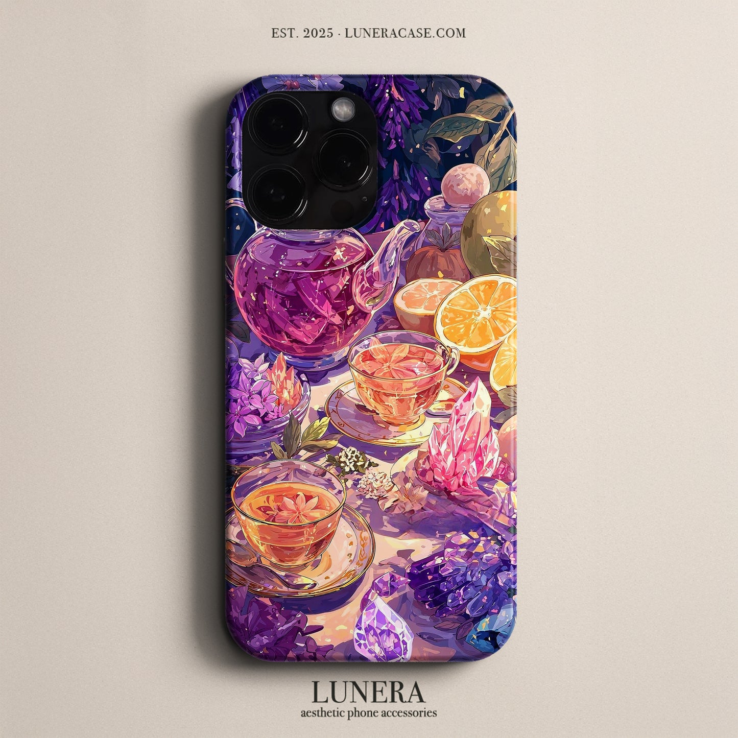 Lunera "Enchanted Tea Garden" Tasarım Telefon Kılıfı – The Serenity Collection (Limited)