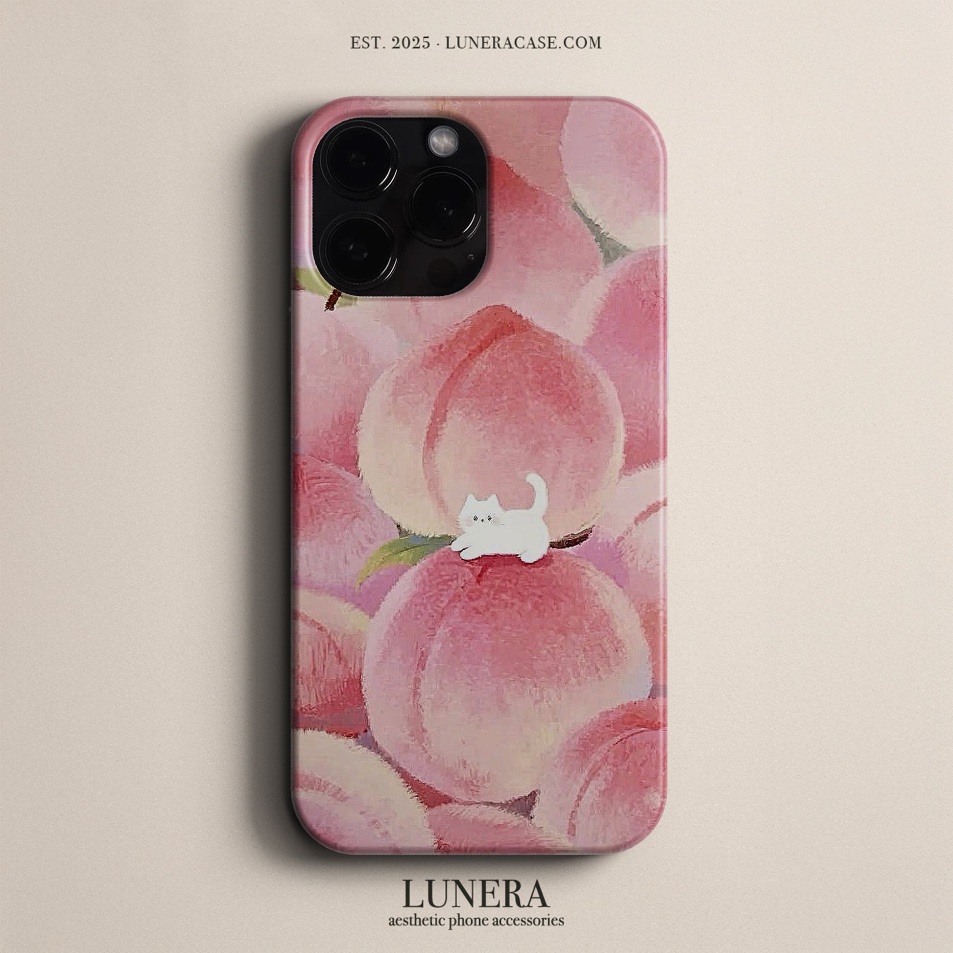 Lunera "Peach Whisper" Tasarım Telefon Kılıfı – The Serenity Collection (Limited) Serisi