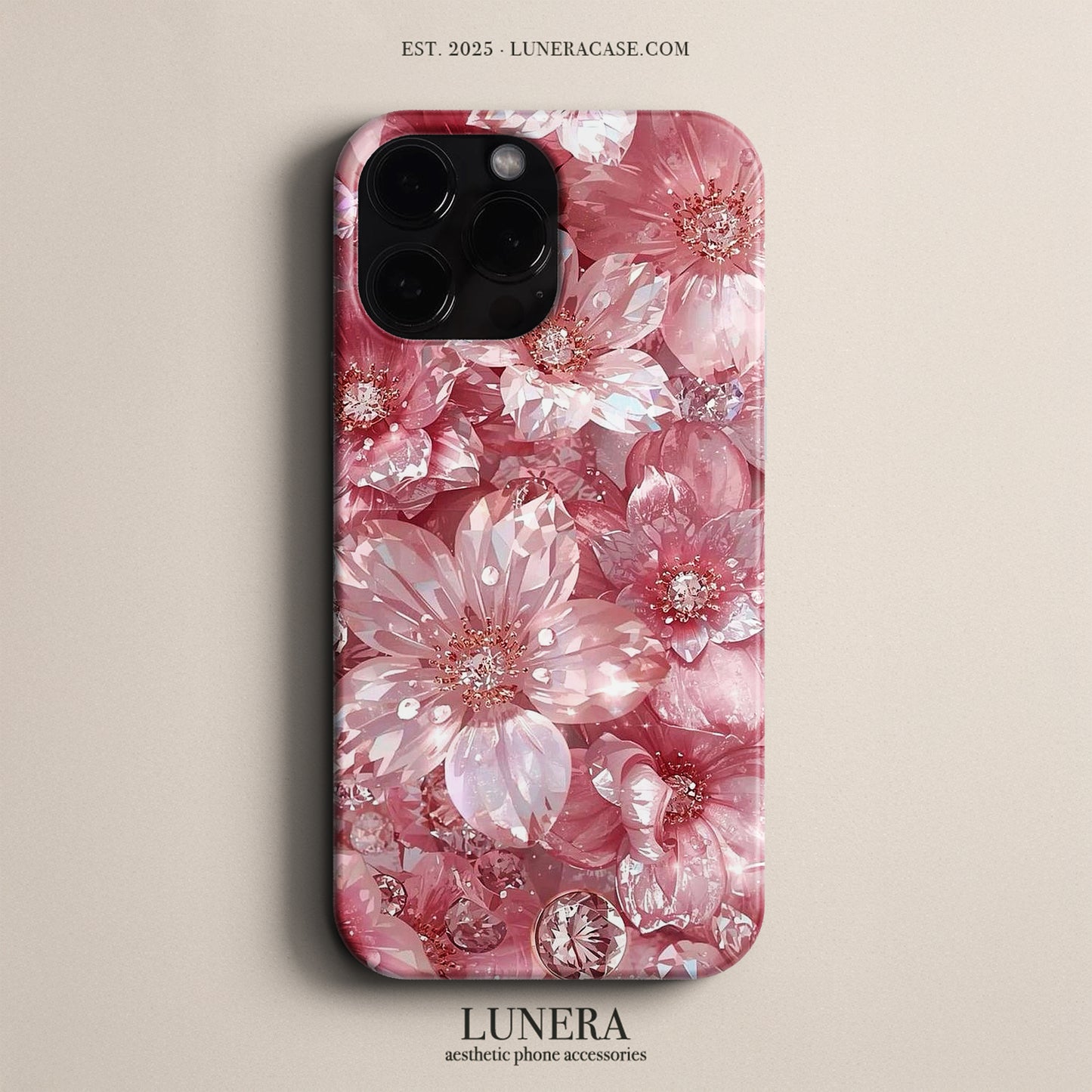 Lunera "Crystal Blossom" Tasarım Telefon Kılıfı – The Serenity Collection (Limited) Serisi