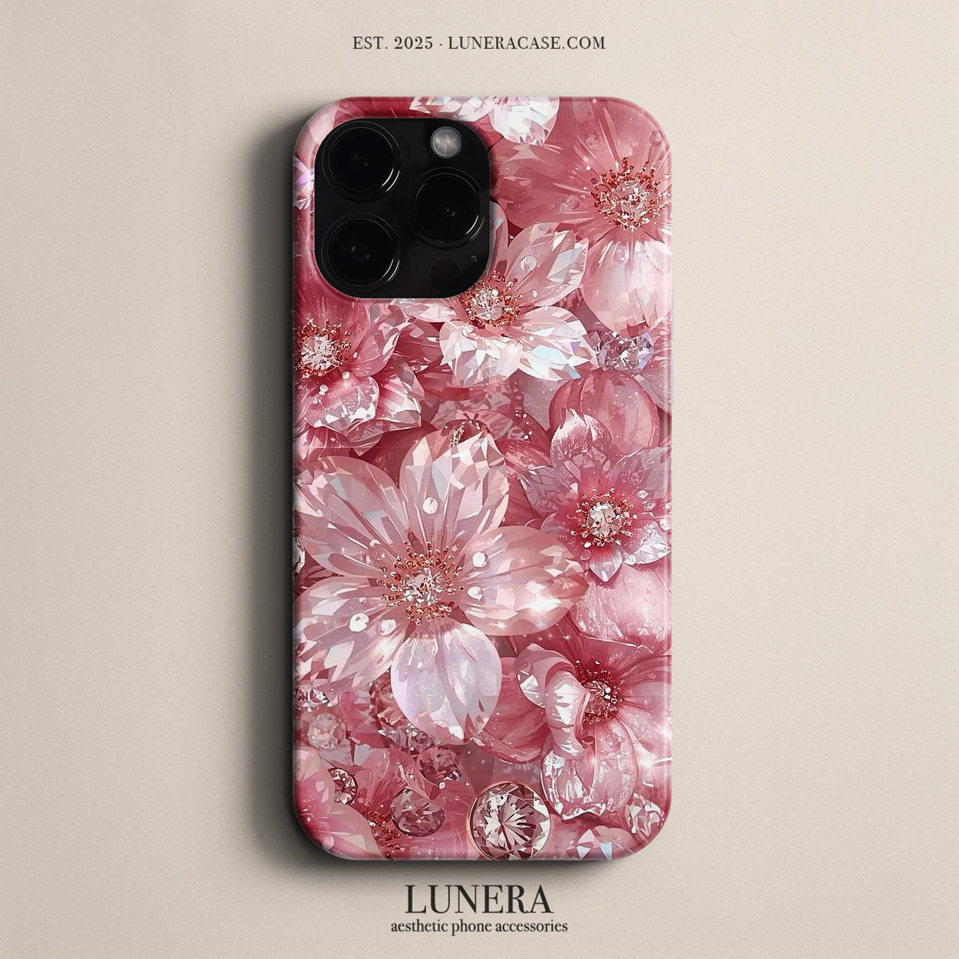 Lunera "Crystal Blossom" Tasarım Telefon Kılıfı – The Serenity Collection (Limited) Serisi