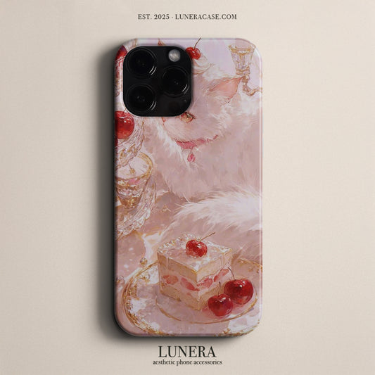 Lunera "Cherry Elegance" Tasarım Telefon Kılıfı – The Serenity Collection (Limited) Serisi